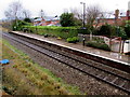 Colwall railway station viewed from a footbridge, Herefordshire