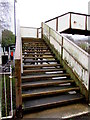 Steps up to Colwall railway station footbridge