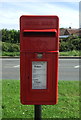 Close up, Elizabeth II postbox on Raynham Road, Hempton