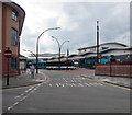SJ3350 : Exit from Wrexham bus station by Jaggery