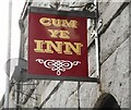 Sign for the Cum Ye Inn, High Street, Dalbeattie