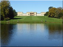 SP6736 : Stowe House and Octagon Lake by Philip Halling