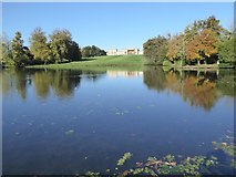 SP6736 : Octagon Lake and Stowe House by Philip Halling