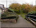 Zigzag ramp to Tonypandy railway station from Trealaw Road