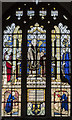 SP0343 : Stained glass window,  St Lawrence's church, Evesham by Julian P Guffogg