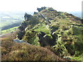 Looking towards the highest point of Ramshaw Rocks