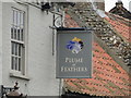 Hanging sign for the Plume of Feathers