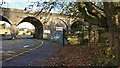 Railway viaduct crossing Knighton Lane East