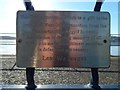 NS3974 : Plaque on war memorial bench by Lairich Rig
