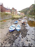 NZ7818 : Boats in Staithes Beck by Oliver Dixon