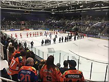 NS5267 : Standing for the National anthem at Braehead Arena by Graham Hogg