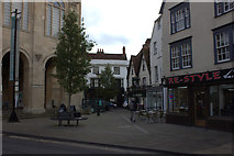 SU4997 : Market Place, in front of the old County Hall, Abingdon by Robert Eva