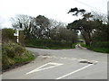 Road junction at Polgrain Turning