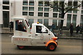 View of a Hodges three-wheeler in the Lord Mayor