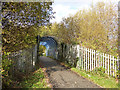 SJ3696 : Footbridge over the Kirkby line by Stephen Craven