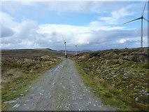 NH5713 : Old track through the windfarm by Richard Law
