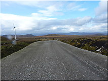 NH5613 : New windfarm track across the moor by Richard Law
