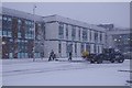 Clearing snow, Dunblane High School