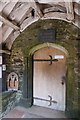 SW6620 : Porch and doorway of the church of St. Winwaloe by Derek Voller