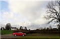 A flock of crows above the A1 near Lisburn Golf Club