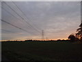 Row of pylons by Parsonage Lane, Trims Green