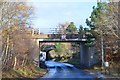 NH8922 : Road and rail bridges near Ellan by Jim Barton