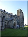 Scaffolding on the north side of Wells cathedral