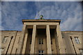 Looking up at Walthamstow Town Hall from the grounds