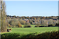 View north-east over valley of River Brett