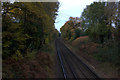 Chobham railway bridge looking west.