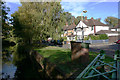 Suburban scene beside River Wandle