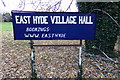 East Hyde Village Hall sign