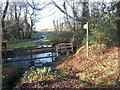 Start of footpath to Llwynau Farm