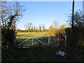 Gate at the end of the bridleway