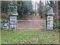 Gate piers near Cleddon Hall