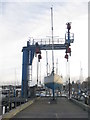 Boat lift at Deacons Boatyard