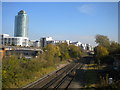 Railway east of Brentford station