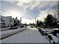 Snow covered street in Consett