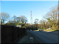 Power lines crossing the A4222, Pontyclun