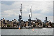 TQ4080 : Cranes, Royal Victoria Dock by N Chadwick