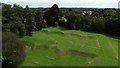 Ashby de la Zouch Castle - On Great Tower with view to garden