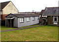 Corrugated metal hall in Brynmenyn