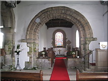 NU1109 : The church of St. John the Baptist, Edlingham, interior looking east by Jonathan Thacker