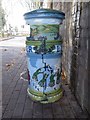 SO8319 : A painted waste bin by Philip Halling