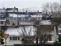 H4672 : Light dusting of snow on roofs, Omagh by Kenneth  Allen