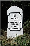 TL3550 : Old Milepost by the A603, north of Orwell by MW Hallett