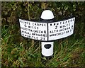 Old Milepost by the A50, south of Knutsford