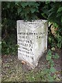 Old Milepost by the former A41 in No Man