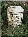 Old Milestone by the A595, south of The Wreay