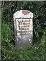 NY1435 : Old Milestone by the A595 at Laal Moota by CF Smith